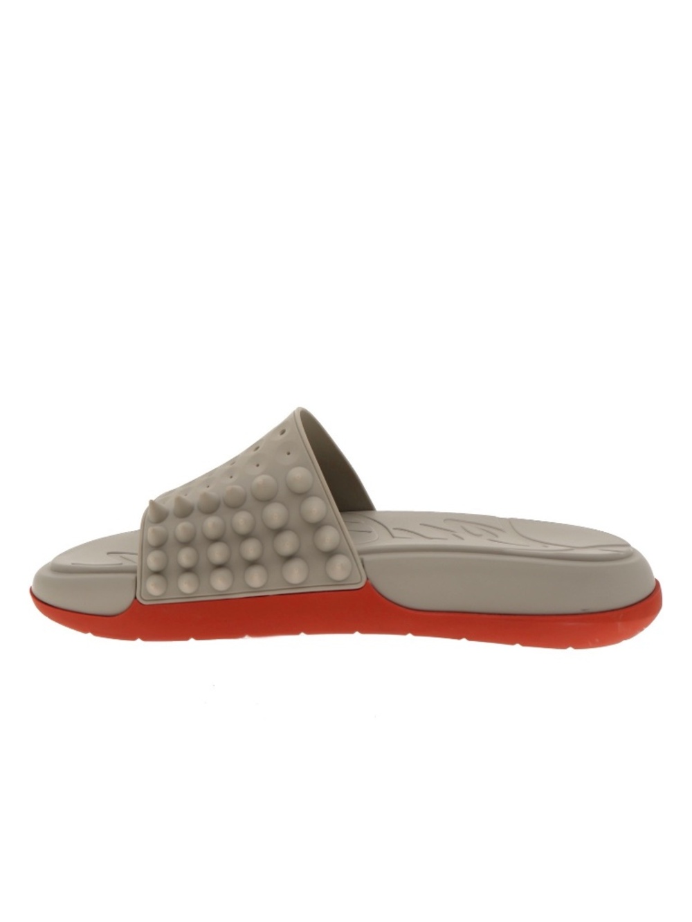 Christian Louboutin Take It Easy Slides Grey Rubber Size 9 US New - Picture 5 of 7